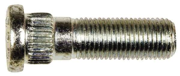 Dorman - M12-1.25 Serrated Bolt Wheel Stud - 14.35mm Knurl, 42mm OAL, 13.5mm Shoulder Length - Industrial Tool & Supply