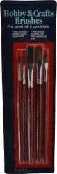 Wooster Brush - #2, #4 Camel Hair Artist's Paint Brush Set - 1/4, 1/2" Wide, Plastic Handle - Industrial Tool & Supply