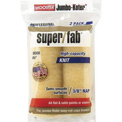 Wooster Brush - 3/8" Nap, 4-1/2" Wide Paint General Purpose Roller Cover - Smooth Texture, Fabric - Industrial Tool & Supply