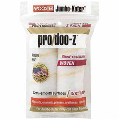 Wooster Brush - 3/8" Nap, 4-1/2" Wide Paint General Purpose Roller Cover - Smooth Texture, Fabric - Industrial Tool & Supply