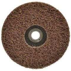 Superior Abrasives - 7" Coarse Grade Aluminum Oxide Deburring Disc - 7/8" Center Hole, Arbor Connection, 7,000 Max RPM - Industrial Tool & Supply
