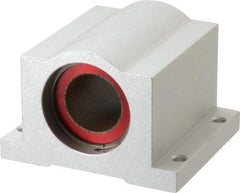 Pacific Bearing - 1" ID, 3-1/4" OAW x 2.813" OAL x 2.813" OAH Pillow Block - 3,525 Lb Static Cap, 2-7/8" Btw Mnt Hole Ctrs, 1.187" Base-to-Ctr Ht, Aluminum - Industrial Tool & Supply