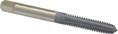 OSG - 1/4-20 UNC 2B 4 Flute elektraLUBE Finish High Speed Steel Straight Flute Standard Hand Tap - Plug, Right Hand Thread, 2-1/2" OAL, 1" Thread Length, H5 Limit - Exact Industrial Supply