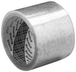 3M - 2" x 55 Yd Clear Rubber Adhesive Sealing Tape - Polypropylene Film Backing, 1.9 mil Thick - Industrial Tool & Supply