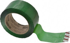 3M - 2" x 110 Yd Green Rubber Adhesive Sealing Tape - Polypropylene Film Backing, 1.9 mil Thick, 44 Lb Tensile Strength, Series 371 - Industrial Tool & Supply