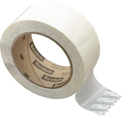 3M - 2" x 110 Yd White Rubber Adhesive Sealing Tape - Polypropylene Film Backing, 1.9 mil Thick, 44 Lb Tensile Strength, Series 371 - Industrial Tool & Supply