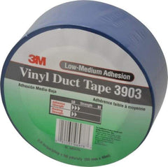 3M - 2" x 50 Yds Blue Duct Tape - 6.5 mil, Rubber Adhesive, Vinyl Backing, 12.6 Lb/ln Tensile Strength, 200°F Max, Series 3903 - Industrial Tool & Supply