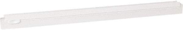Vikan - 24" Rubber Blade Squeegee Refill - Double Edge, White, Plastic Holder - Industrial Tool & Supply