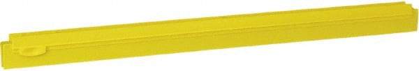 Vikan - 24" Rubber Blade Squeegee Refill - Double Edge, Yellow, Plastic Holder - Industrial Tool & Supply