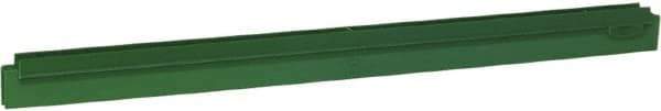Vikan - 24" Rubber Blade Squeegee Refill - Double Edge, Green, Plastic Holder - Industrial Tool & Supply