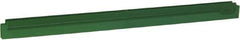 Vikan - 24" Rubber Blade Squeegee Refill - Double Edge, Green, Plastic Holder - Industrial Tool & Supply