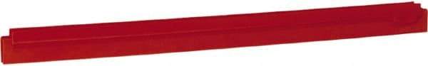 Vikan - 24" Rubber Blade Squeegee Refill - Double Edge, Red, Plastic Holder - Industrial Tool & Supply