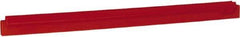 Vikan - 24" Rubber Blade Squeegee Refill - Double Edge, Red, Plastic Holder - Industrial Tool & Supply