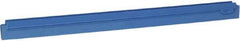 Vikan - 24" Rubber Blade Squeegee Refill - Double Edge, Blue, Plastic Holder - Industrial Tool & Supply
