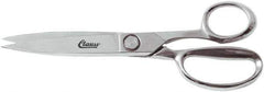 Clauss - 7" LOC, 10" OAL Chrome Plated Trimmers - Steel Straight Handle, For Paper, Fabric - Industrial Tool & Supply