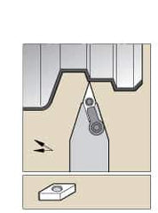 Kennametal - MVVN, Neutral Cut, 0° Lead Angle, 1-1/2" Shank Height x 1-1/2" Shank Width, Neutral Rake Indexable Turning Toolholder - 7" OAL, VN..43. Insert Compatibility, Series Kenloc - Industrial Tool & Supply