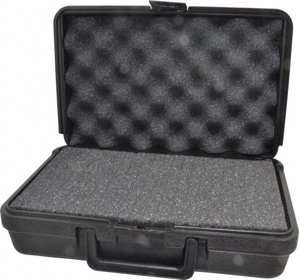 Platt - 12" Wide x 3-3/4" High, Clamshell Hard Case - Black, Polyethylene - Industrial Tool & Supply