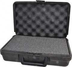 Platt - 12" Wide x 3-3/4" High, Clamshell Hard Case - Black, Polyethylene - Industrial Tool & Supply
