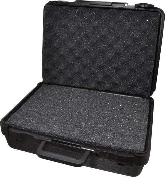 Platt - 15" Wide x 4-3/8" High, Clamshell Hard Case - Black, Polyethylene - Industrial Tool & Supply