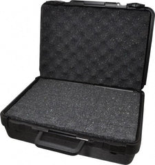 Platt - 15" Wide x 4-3/8" High, Clamshell Hard Case - Black, Polyethylene - Industrial Tool & Supply