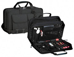 Platt - 17" Wide x 6" High, Tool & Laptop/Tablet Attache - Black, Nylon - Industrial Tool & Supply