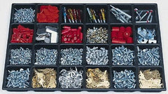 Kennedy - Tool Box Durable ABS Plastic Organizer - 23" Wide x 16-1/2" Deep x 2" High, Black, For 27" Wide Roller Cabinets - Industrial Tool & Supply