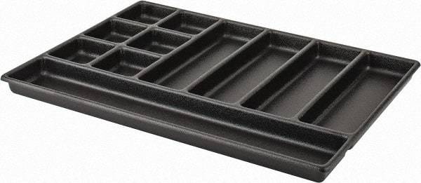 Kennedy - Tool Box Durable ABS Plastic Organizer - 23" Wide x 16-1/2" Deep x 2" High, Black, For 27" Wide Roller Cabinets - Industrial Tool & Supply