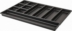 Kennedy - Tool Box Durable ABS Plastic Organizer - 23" Wide x 16-1/2" Deep x 2" High, Black, For 27" Wide Roller Cabinets - Industrial Tool & Supply