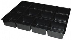 Kennedy - Tool Box Durable ABS Plastic Organizer - 23" Wide x 16-1/2" Deep x 4" High, Black, For 27" Wide Roller Cabinets - Industrial Tool & Supply