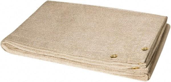Steiner - 10' High x 10' Wide x 0.035" Thick Fiberglass Welding Blanket - Tan, Grommet - Industrial Tool & Supply