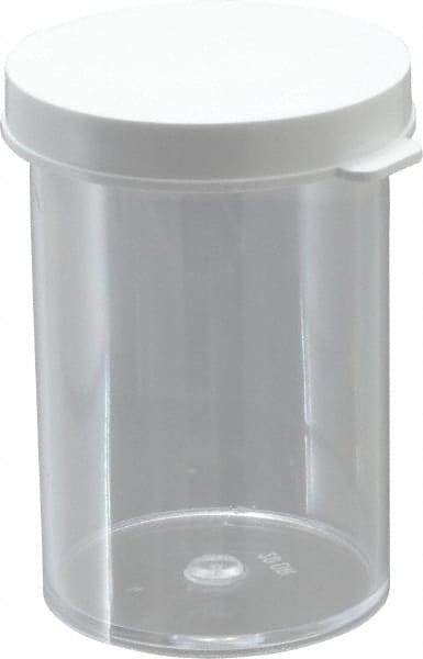 Dynalon Labware - 20 Drams Vial - Polystyrene, Clear, 2-1/2" High x 1-1/2" Diam, 3/4" Cap - Industrial Tool & Supply