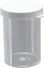 Dynalon Labware - 20 Drams Vial - Polystyrene, Clear, 2-1/2" High x 1-1/2" Diam, 3/4" Cap - Industrial Tool & Supply