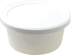 Dynalon Labware - 4 oz Disposable Container - Polyethylene, White, 1-1/8" High x 3.56" Diam, 3/4" Cap - Industrial Tool & Supply