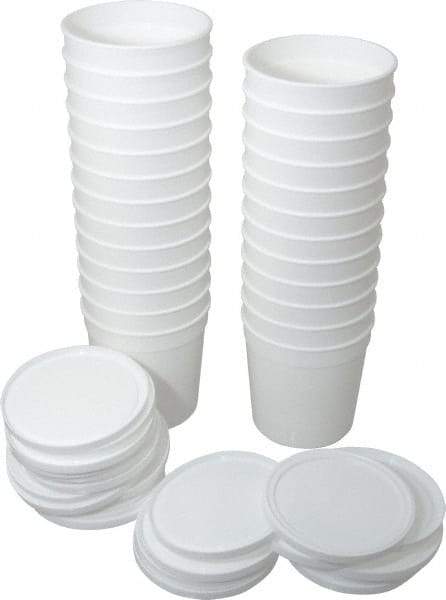 Dynalon Labware - 16 oz Disposable Container - PPCO, White, 3-5/8" High x 2-3/4" Diam, 3/4" Cap - Industrial Tool & Supply