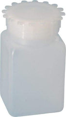 Dynalon Labware - 100 mL Wide-Mouth Bottle - Polyethylene, Translucent, 3.74" High x 1.65" Diam, 3/4" Cap - Industrial Tool & Supply