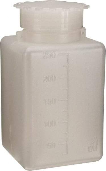 Dynalon Labware - 250 mL Wide-Mouth Bottle - Polyethylene, Translucent, 4.52" High x 2.17" Diam, 3/4" Cap - Industrial Tool & Supply