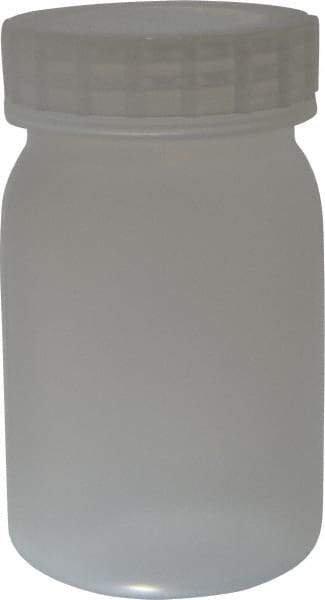 Bel-Art - 16 oz Wide-Mouth Bottle - Polypropylene, Translucent, 5.3" High x 3.2" Diam, 3/4" Cap - Industrial Tool & Supply