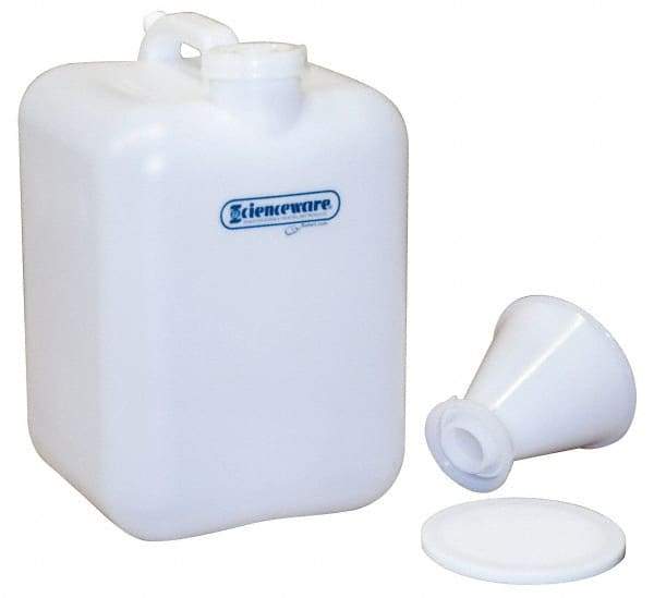 Bel-Art - 5 Gal Carboy - Polyethylene, White, 16" High x 9.6" Diam, 3/4" Cap - Industrial Tool & Supply