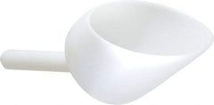 Bel-Art - 32 oz White Polyethylene Round Bottom Scoop - 4.9" Wide x 5-1/2" Deep Bowl, 5" Handle Length, 10" OAL - Industrial Tool & Supply