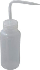 Bel-Art - 8 oz Wide-Mouth Bottle - Polyethylene, Translucent, 43mm Cap - Industrial Tool & Supply