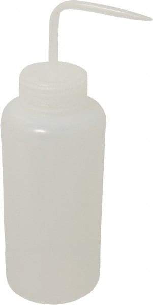 Bel-Art - 32 oz Wide-Mouth Bottle - Polyethylene, Translucent, 53mm Cap - Industrial Tool & Supply