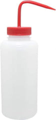 Bel-Art - 32 oz Wide-Mouth Bottle - Polyethylene, Translucent, 53mm Cap - Industrial Tool & Supply