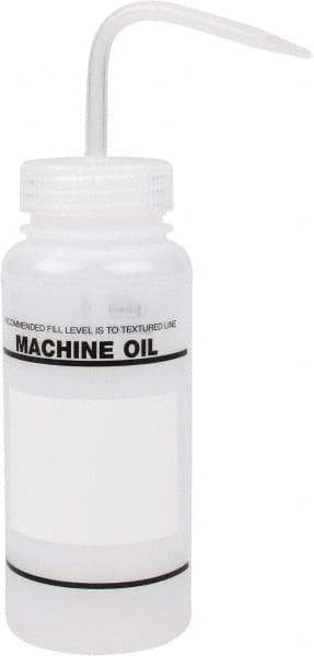 Bel-Art - 16 oz Safety Wash Bottle - Polyethylene, Clear, 43mm Cap - Industrial Tool & Supply