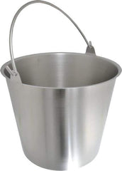 VOLLRATH - 3-1/4 Gal Tapered Cylinder Stainless Steel Pail - 9-1/4" High x 30-1/2" Diam - Industrial Tool & Supply