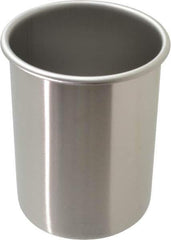 VOLLRATH - Round, Chrome Stainless Steel Food Storage Container - 5.8" High x 4.1" Wide - Industrial Tool & Supply