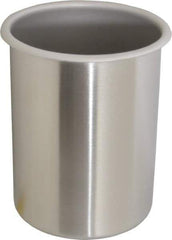 VOLLRATH - Round, Chrome Stainless Steel Food Storage Container - 6.8" High x 4.9" Wide - Industrial Tool & Supply