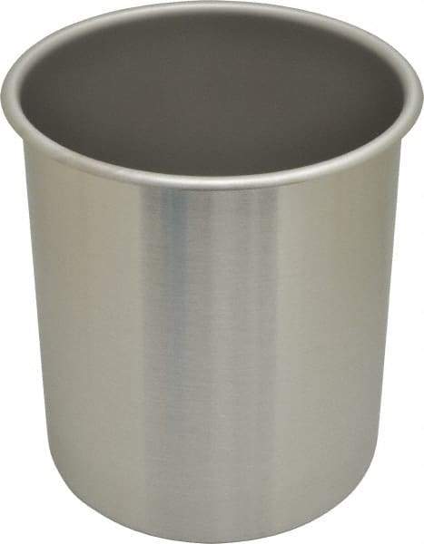 VOLLRATH - Round, Chrome Stainless Steel Food Storage Container - 8.6" High x 7.3" Wide - Industrial Tool & Supply