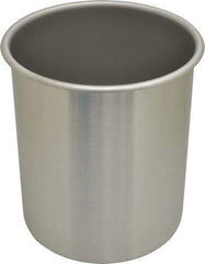 VOLLRATH - Round, Chrome Stainless Steel Food Storage Container - 8.6" High x 7.3" Wide - Industrial Tool & Supply