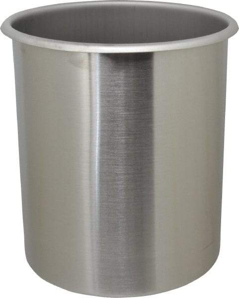 VOLLRATH - Round, Chrome Stainless Steel Food Storage Container - 9.8" High x 8" Wide - Industrial Tool & Supply