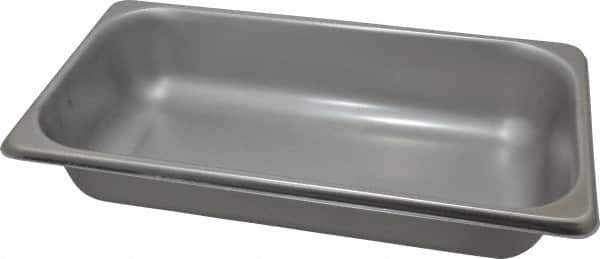 VOLLRATH - Rectangular, Chrome Stainless Steel Food Pan - 2-1/2" High x 6.9" Wide x 12.8" Long - Industrial Tool & Supply